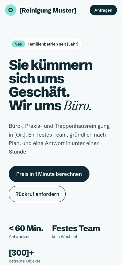 Vorlage Gebäudereinigung