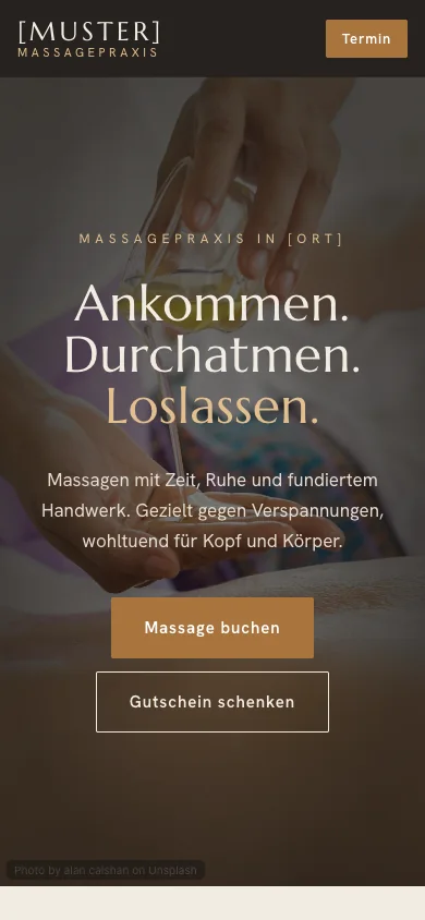 Vorlage Massagepraxis