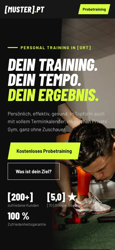 Vorlage Personal Training